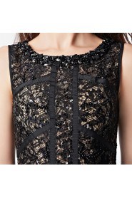A-line Lace Scoop Cocktail Party / Prom Dress