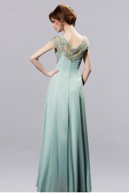 V-neck Evening Dress Floor-length Sheath / Column with Beading