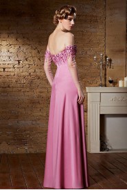 Off-the-Shoulder Strapless Floor-length Evening / Prom Dress with Paillettes