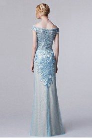 Sheath / Column Off-the-shoulder Floor-length Evening / Prom Dress