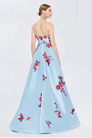 Strapless A-line Evening / Prom Dress with Embroidery