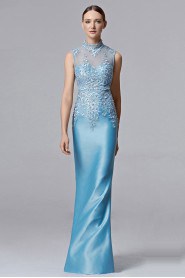 Trumpet / Mermaid High Neck Evening / Prom Dress Floor-length with Pearl