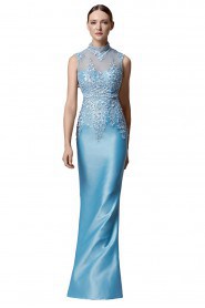 Trumpet / Mermaid High Neck Evening / Prom Dress Floor-length with Pearl