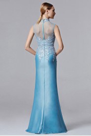 Trumpet / Mermaid High Neck Evening / Prom Dress Floor-length with Pearl