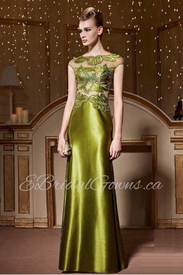 Scoop Hollow Out Floor-length Sheath / Column Evening / Prom Dress