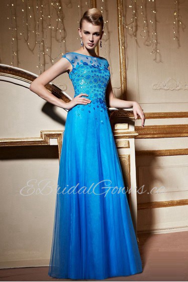 A-line Off-the-shoulder Evening / Prom Dress Floor-length