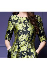 Knee-length Half Sleeve Scoop Mother of the Bride Dress