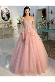 Ball Gown Off-the-shoulder Prom / Formal Evening / Quinceanera / Sweet 18 Dress with Beading