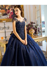 Ball Gown Scoop Prom / Formal Evening Dress with Beading