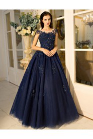 Ball Gown Scoop Prom / Formal Evening Dress with Beading