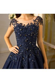 Ball Gown Scoop Prom / Formal Evening Dress with Beading