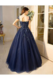 Ball Gown Scoop Prom / Formal Evening Dress with Beading