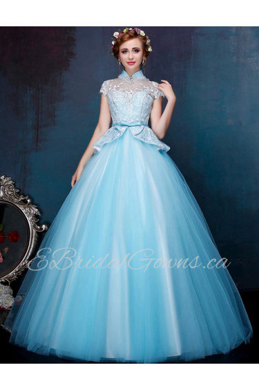 Ball Gown High Neck Prom / Formal Evening Dress with Crystal