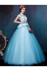 Ball Gown High Neck Prom / Formal Evening Dress with Crystal