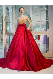 Ball Gown Scoop Prom / Formal Evening Dress with Beading