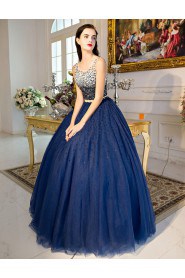 Ball Gown Scoop Prom / Formal Evening Dress with Beading