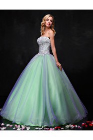 Ball Gown Strapless Prom / Formal Evening Dress with Flower(s)