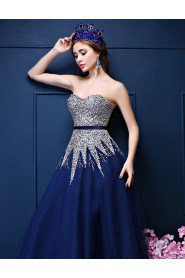 A-line Strapless Prom / Formal Evening Dress with Beading