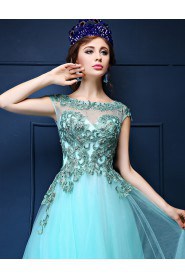 A-line Scoop Prom / Formal Evening Dress with Crystal