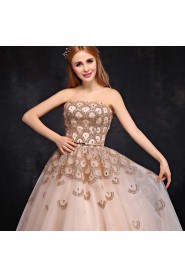 A-line Strapless Prom / Formal Evening Dress with Crystal