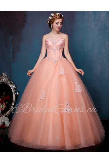 Ball Gown Strapless Prom / Formal Evening / Quinceanera / Sweet 18 Dress with Beading