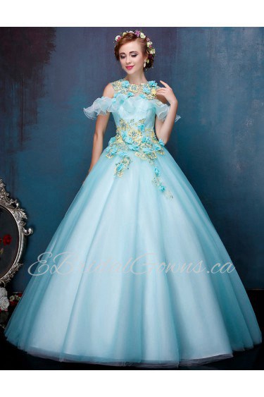 Ball Gown Jewel Tulle Prom / Formal Evening / Quinceanera / Sweet 18 Dress with Beading