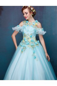 Ball Gown Jewel Tulle Prom / Formal Evening / Quinceanera / Sweet 18 Dress with Beading