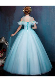 Ball Gown Jewel Tulle Prom / Formal Evening / Quinceanera / Sweet 18 Dress with Beading