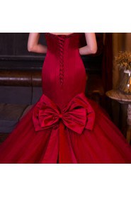 Trumpet / Mermaid Strapless Prom / Formal Evening Dress with Beading