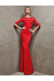 Sheath / Column Scoop Prom / Formal Evening Dress with Embroidery