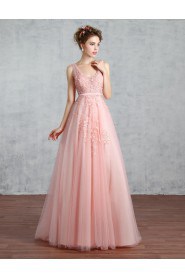 A-line Scoop Prom / Formal Evening Dress with Beading