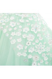 Ball Gown One Shoulder Prom / Formal Evening / Quinceanera / Sweet 18 Dress with Flower(s)