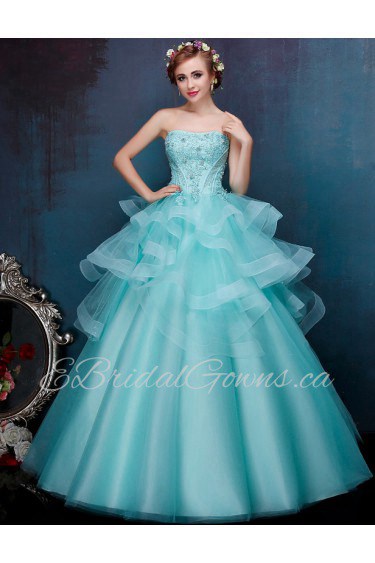 Ball Gown Strapless Prom / Formal Evening / Quinceanera / Sweet 18 Dress with Beading