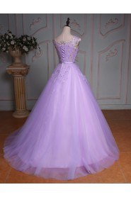 Ball Gown V-neck Prom / Formal Evening Dress with Beading