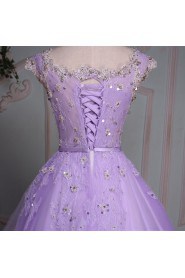 Ball Gown V-neck Prom / Formal Evening Dress with Beading