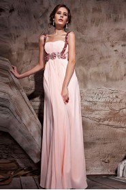 Strapless Floor-length Sleeveless Chiffon Formal Prom / Evening Dress