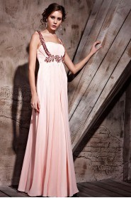 Strapless Floor-length Sleeveless Chiffon Formal Prom / Evening Dress