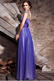 Strapless Floor-length Sleeveless Chiffon Formal Prom / Evening Dress