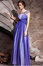 Strapless Floor-length Sleeveless Chiffon Formal Prom / Evening Dress