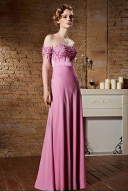 Strapless Floor-length Sleeveless Satin Formal Prom / Evening Dress