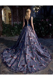 A-line V-neck Prom / Evening Dress with Beading