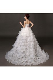 Asymmetrical Strapless Prom / Evening Dress