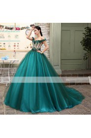 Ball Gown Off-the-shoulder Prom / Evening Dress with Flower(s)