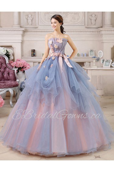 Ball Gown Strapless Prom / Evening Dress with Flower(s)