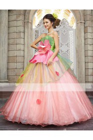 Ball Gown Strapless Prom / Evening Dress with Flower(s)