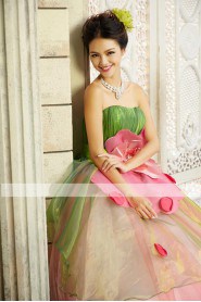 Ball Gown Strapless Prom / Evening Dress with Flower(s)