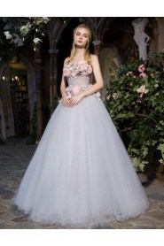 Ball Gown Strapless Prom / Evening Dress with Flower(s)