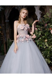 Ball Gown Strapless Prom / Evening Dress with Flower(s)