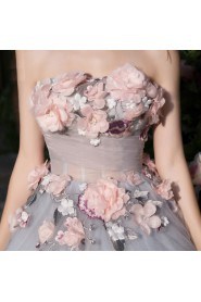 Ball Gown Strapless Prom / Evening Dress with Flower(s)