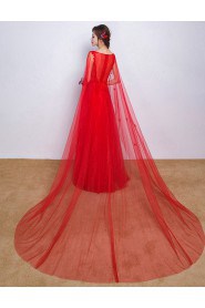 A-line V-neck Floor-length Prom / Evening Dress with Beading